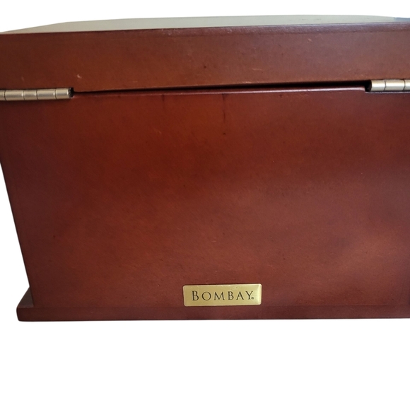 Vintage Bombay Company Mahogany Jewelry Box - Picture 13 of 14